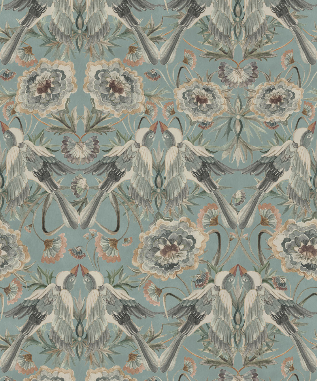 Paloma Wallpaper, Dusky Blue