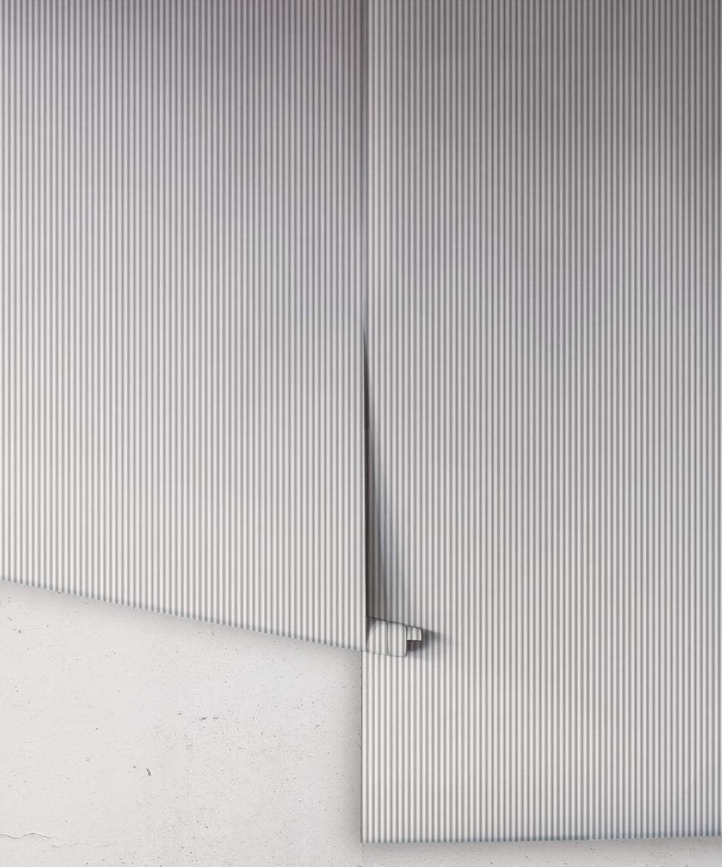 Ticking Stripe (Heritage Hall) Wallpaper, Cobblestone
