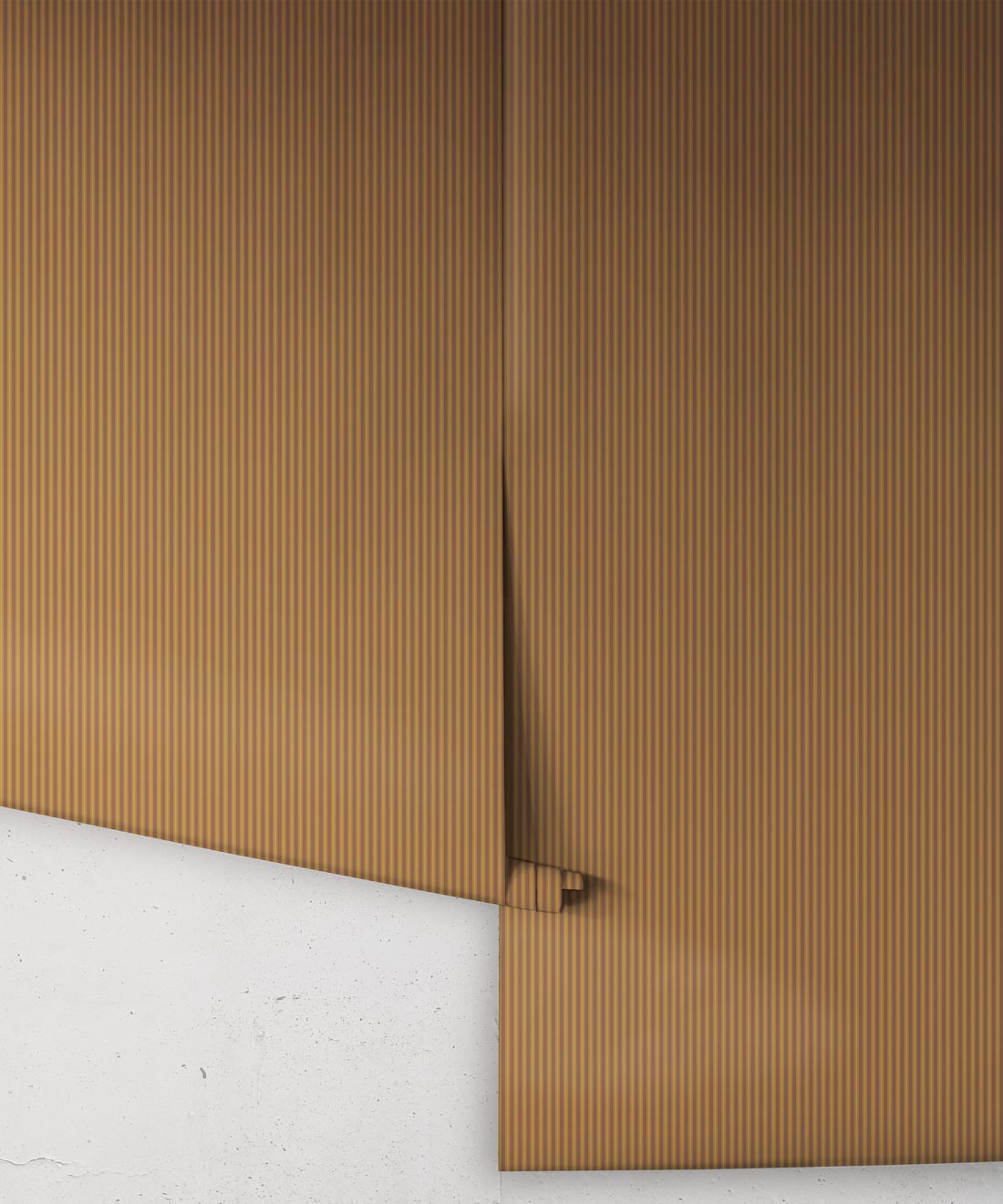Ticking Stripe (Future Traditions) Wallpaper, Desert Marigold