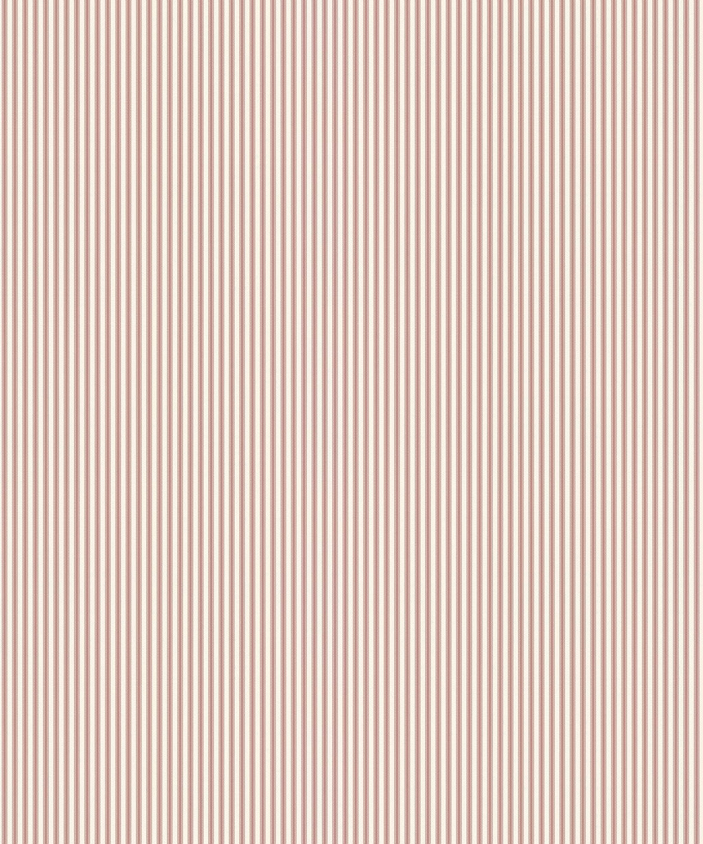 Ticking Stripe (Heritage Hall) Wallpaper, Farmhouse Red