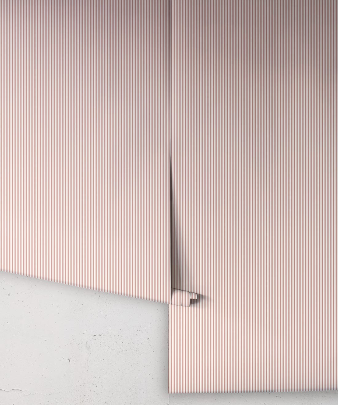 Ticking Stripe (Heritage Hall) Wallpaper, Farmhouse Red