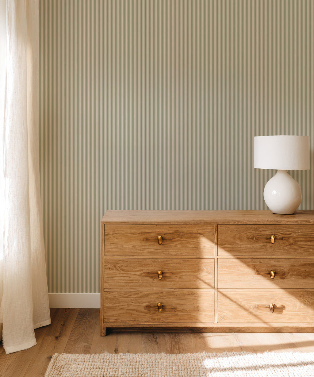 Ticking Stripe (Future Traditions) Wallpaper, Heritage Grove