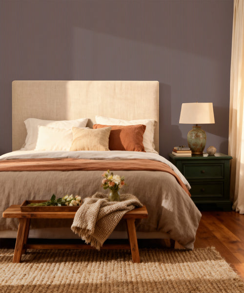 Ticking Stripe (Future Traditions) Wallpaper, Ironstone Clay