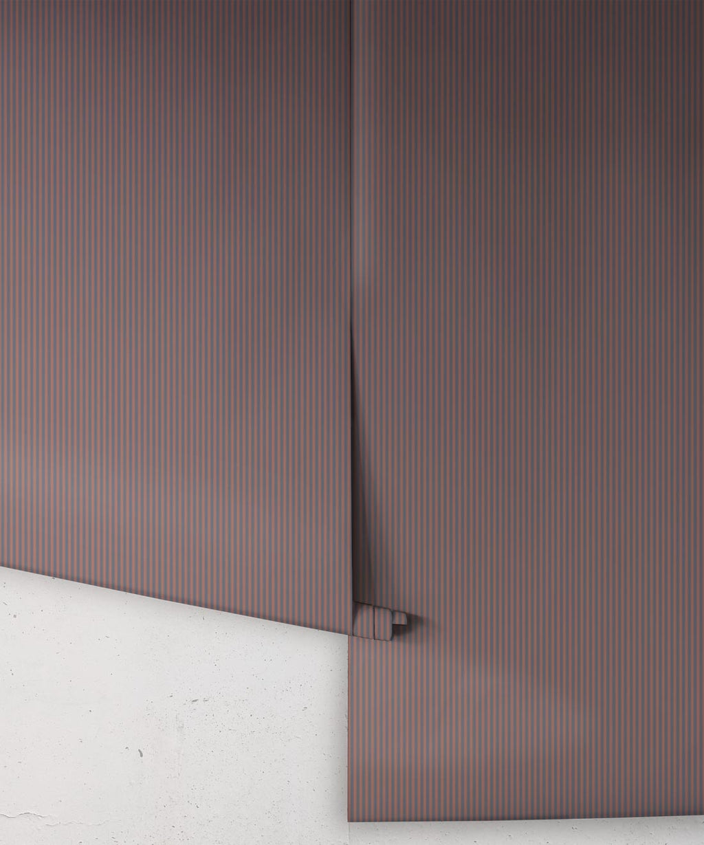 Ticking Stripe (Future Traditions) Wallpaper, Ironstone Clay