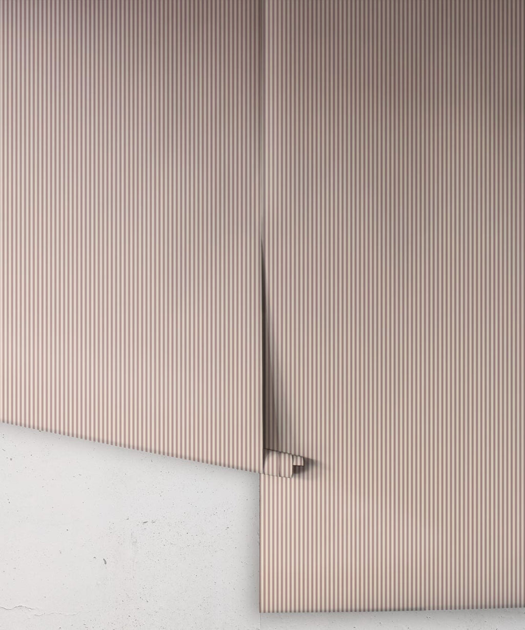 Ticking Stripe (Future Traditions) Wallpaper, Mulberry Hearth