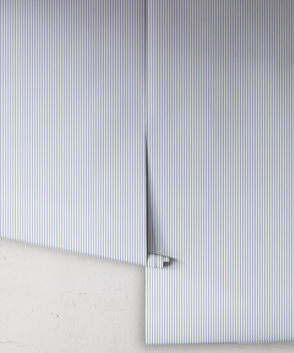Ticking Stripe (Heritage Hall) Wallpaper, Provencal Blue