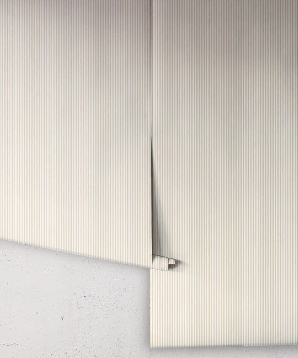 Ticking Stripe (Heritage Hall) Wallpaper, Sandstone