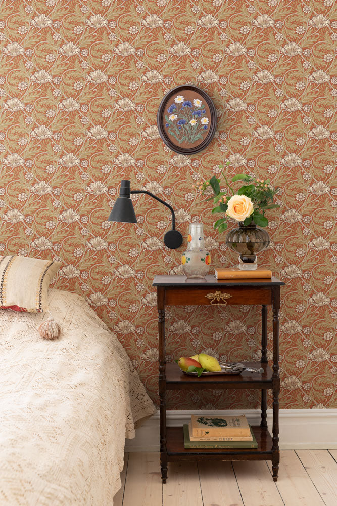 Esther Garden - Orange with beige leaves 13116