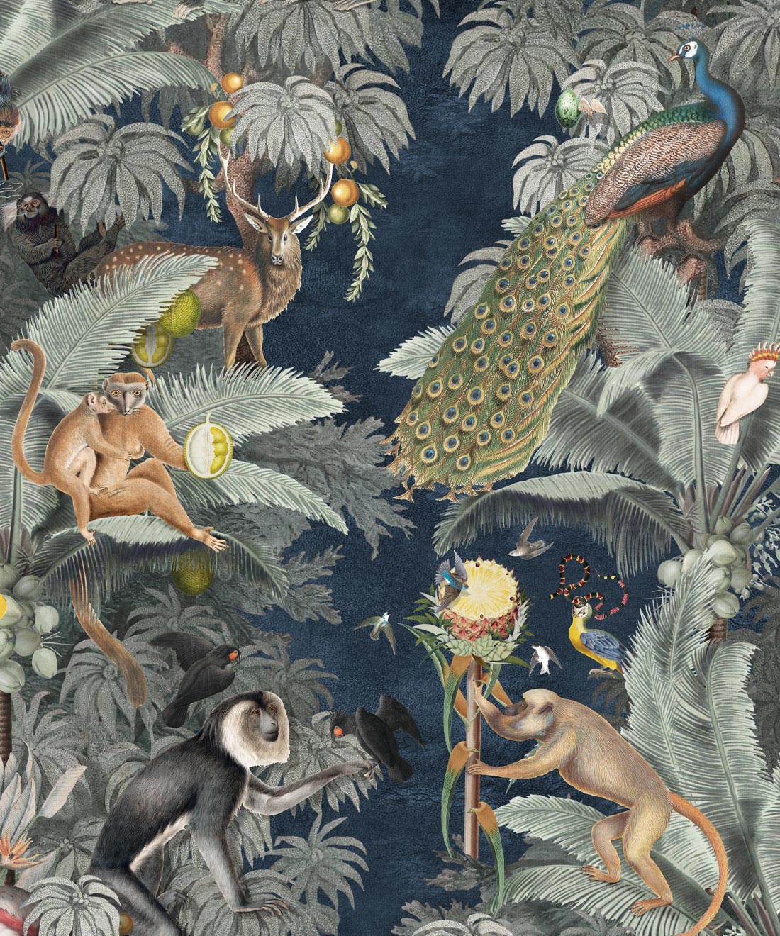 Arcadia Wallpaper, Navy