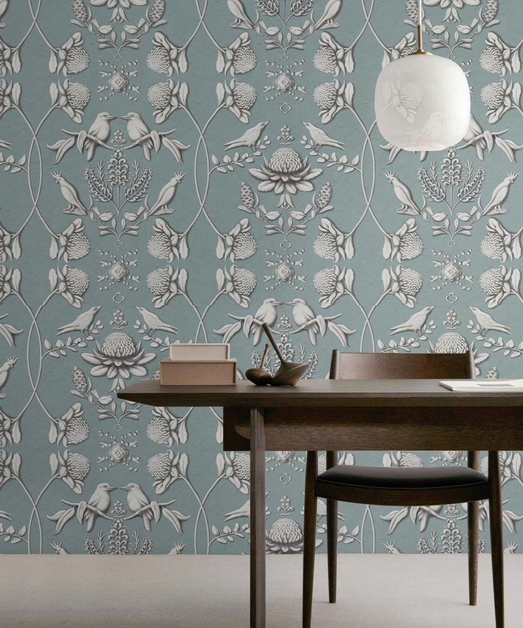 Australis Wallpaper, Duck Egg