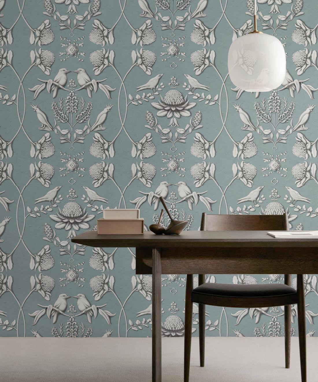 Australis Wallpaper, Duck Egg