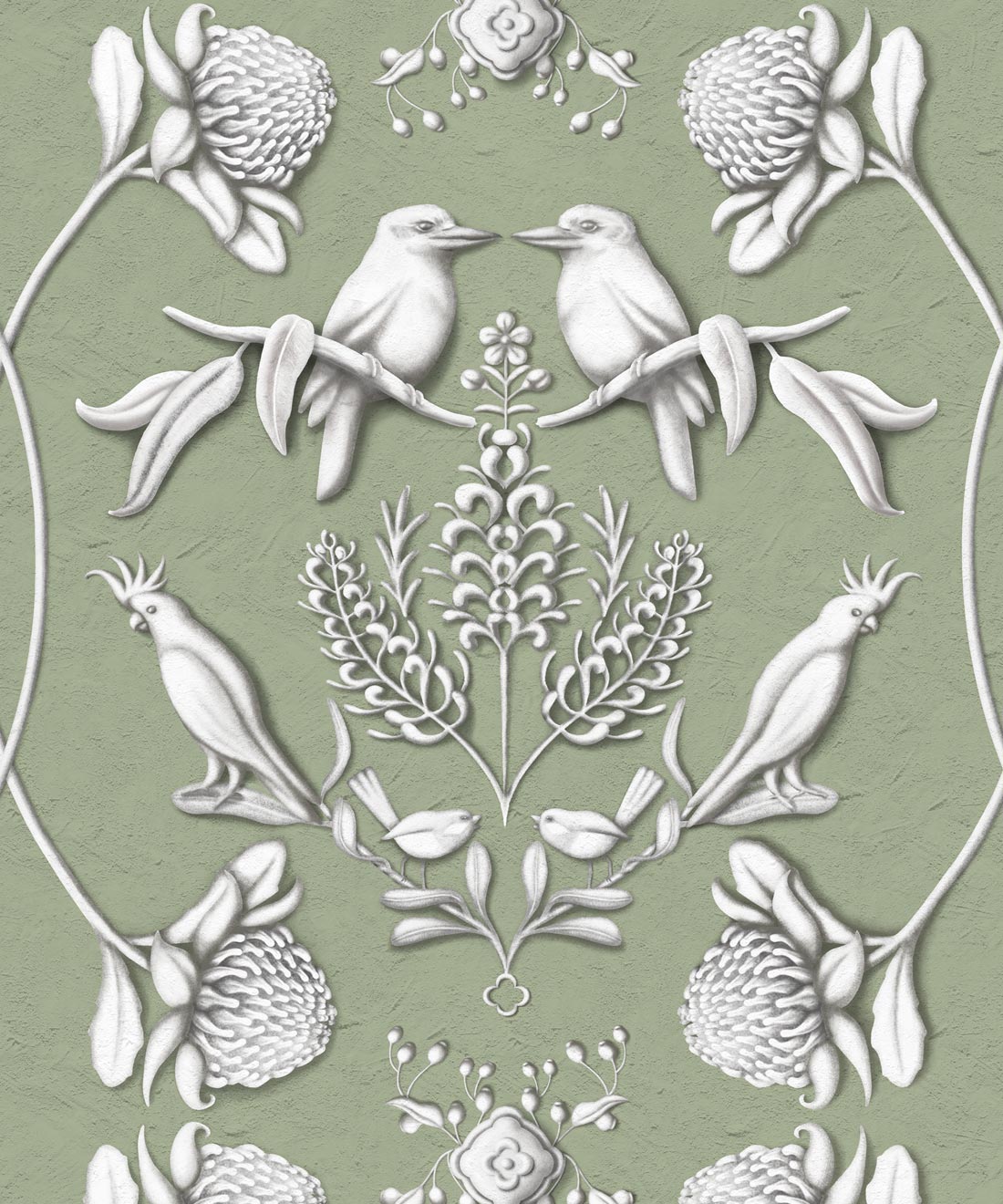 Australis Wallpaper, Tea Green