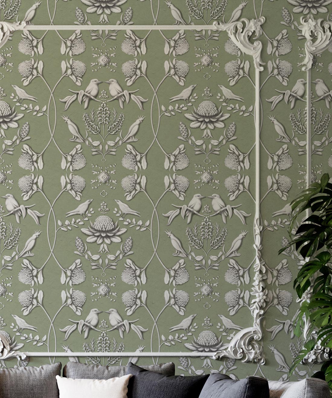 Australis Wallpaper, Tea Green