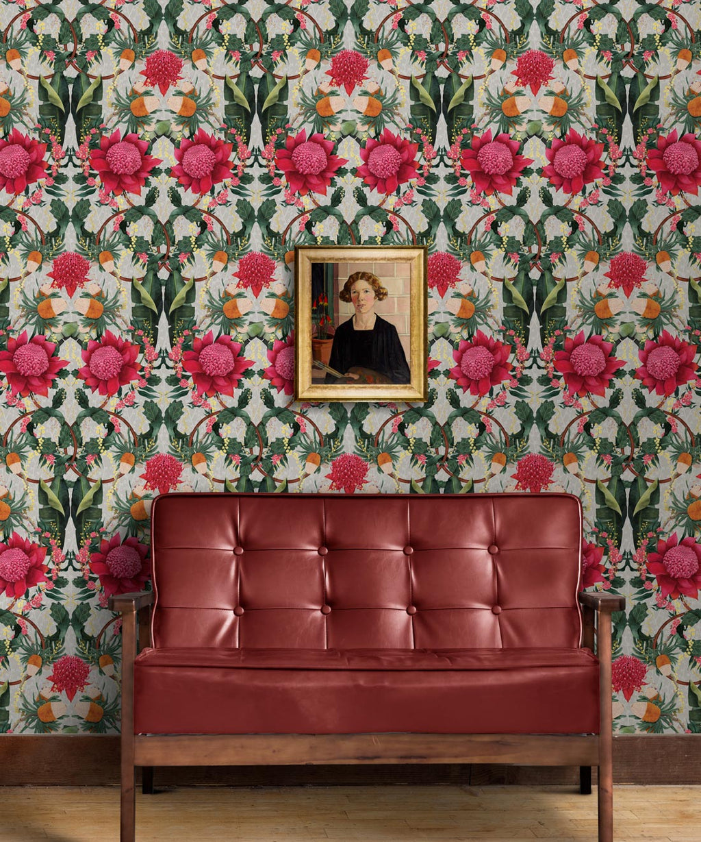Waratah Medley Wallpaper, Bondi