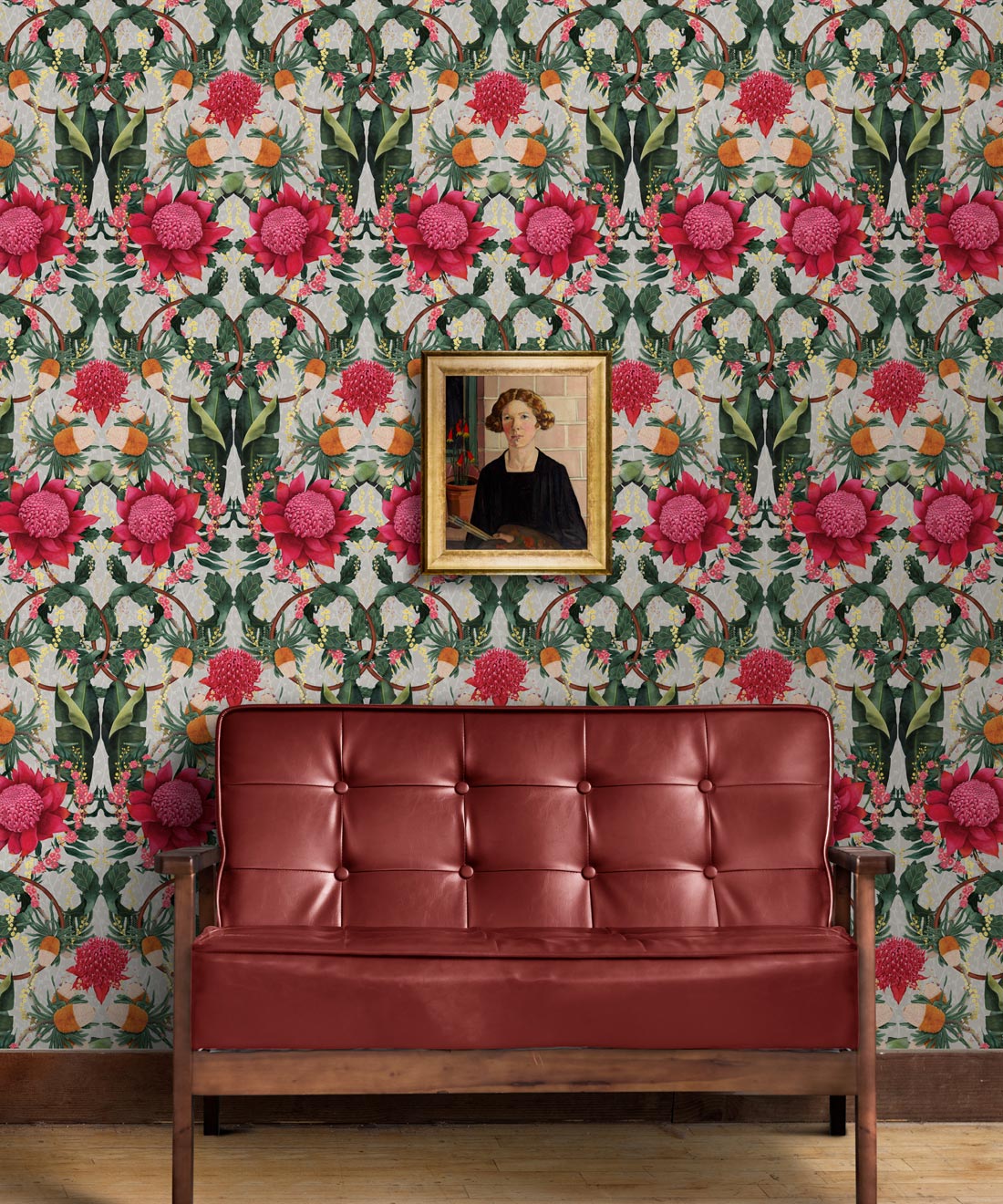 Waratah Medley Wallpaper, Bondi