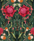 Waratah Medley Wallpaper, Evergreen