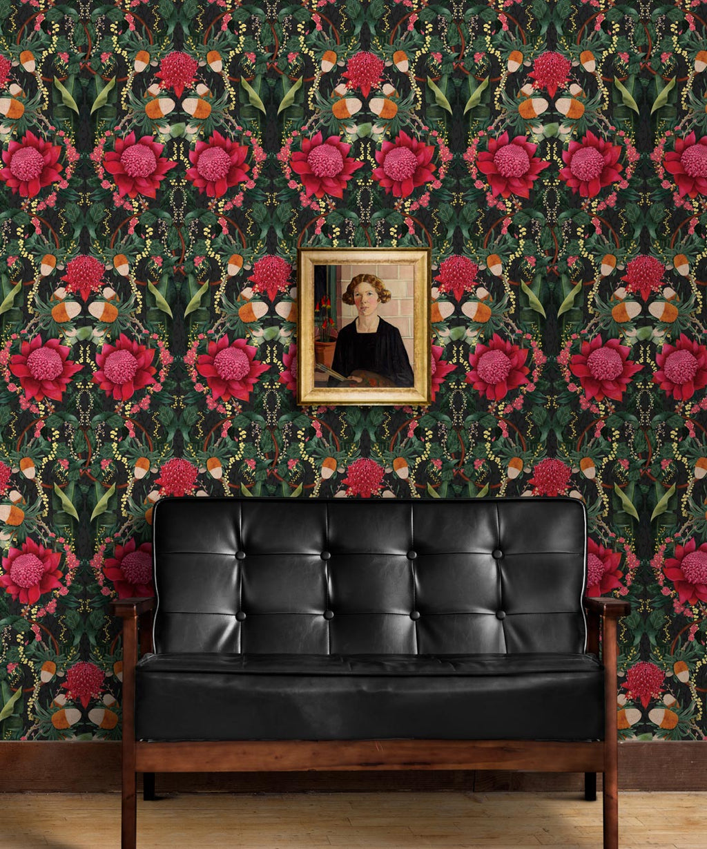 Waratah Medley Wallpaper, Night