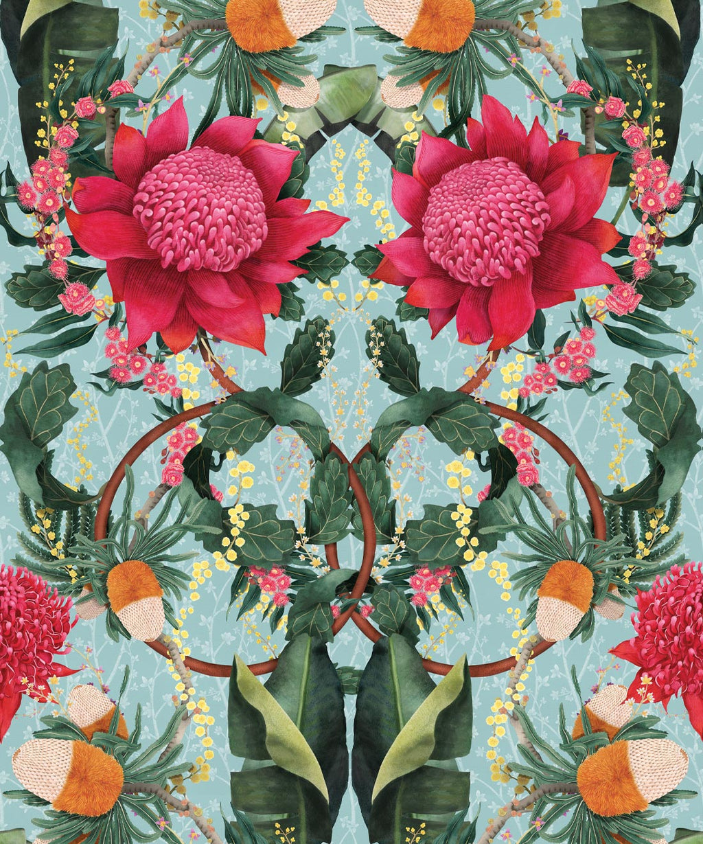 Waratah Medley Wallpaper, Sky