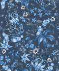 Alnwick Wallpaper, Indigo Bloom