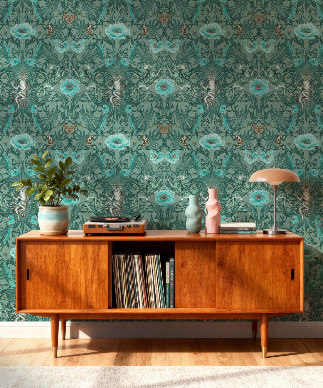 Green Magic Wallpaper, Botanical Blaze