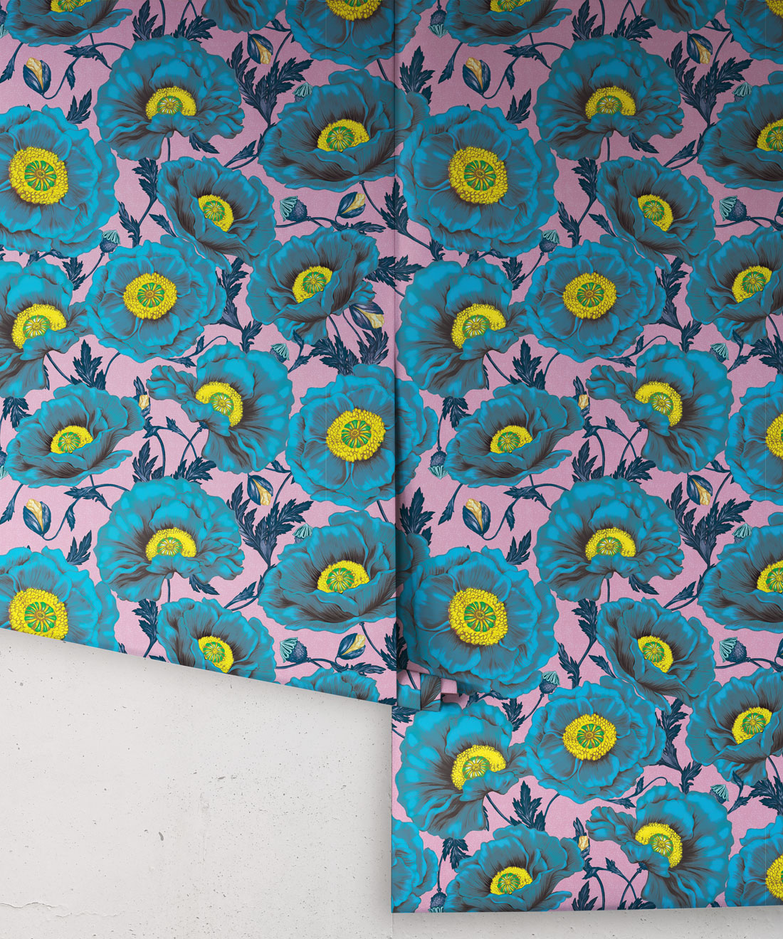 Papaver Wallpaper, Electric Bloom