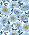 Papaver Wallpaper, Frosted Chambray