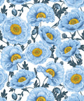 Papaver Wallpaper, Frosted Chambray