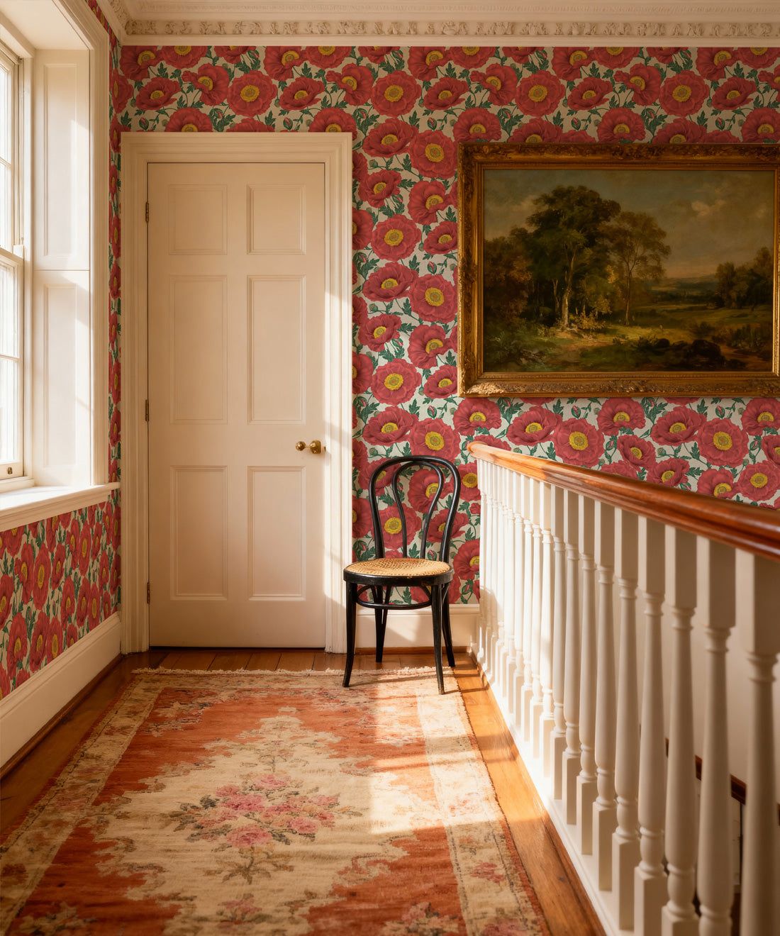 Papaver Wallpaper, Vermilion Grove