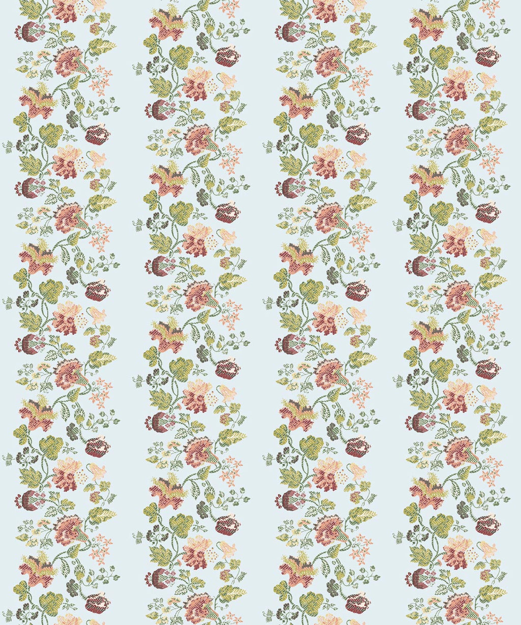 Maya Rose Wallpaper, Sky Blue