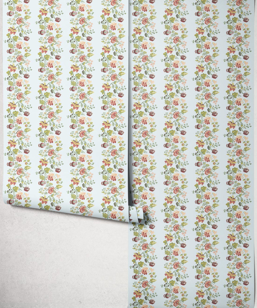 Maya Rose Wallpaper, Sky Blue
