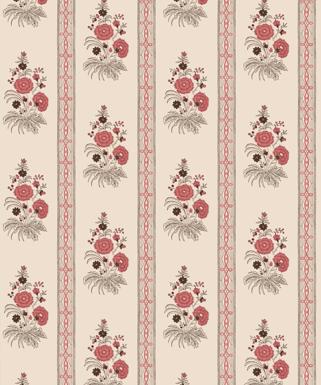 Salomone Wallpaper, Brown & Pink