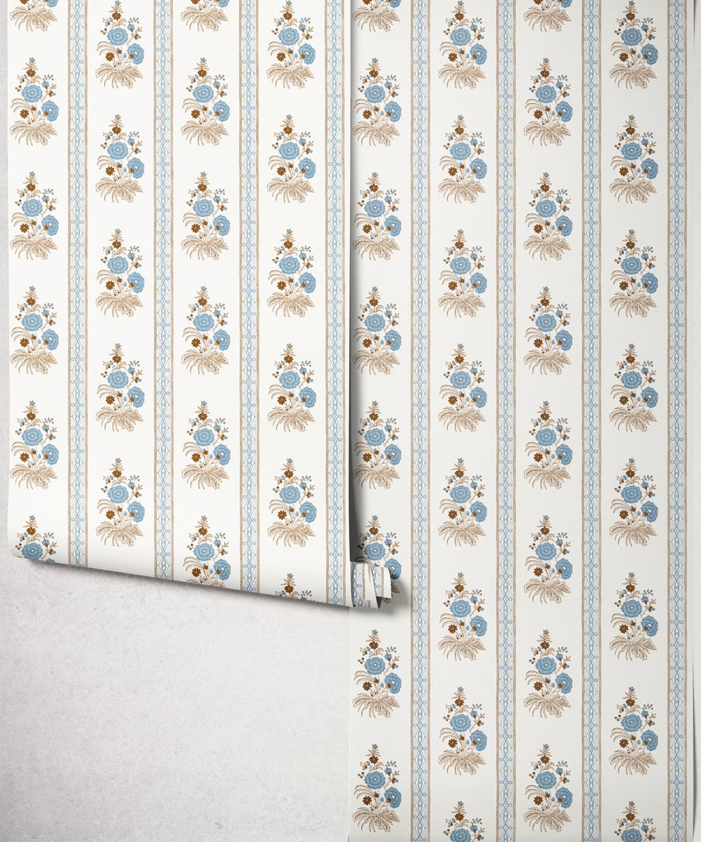 Salomone Wallpaper, Swedish Blue