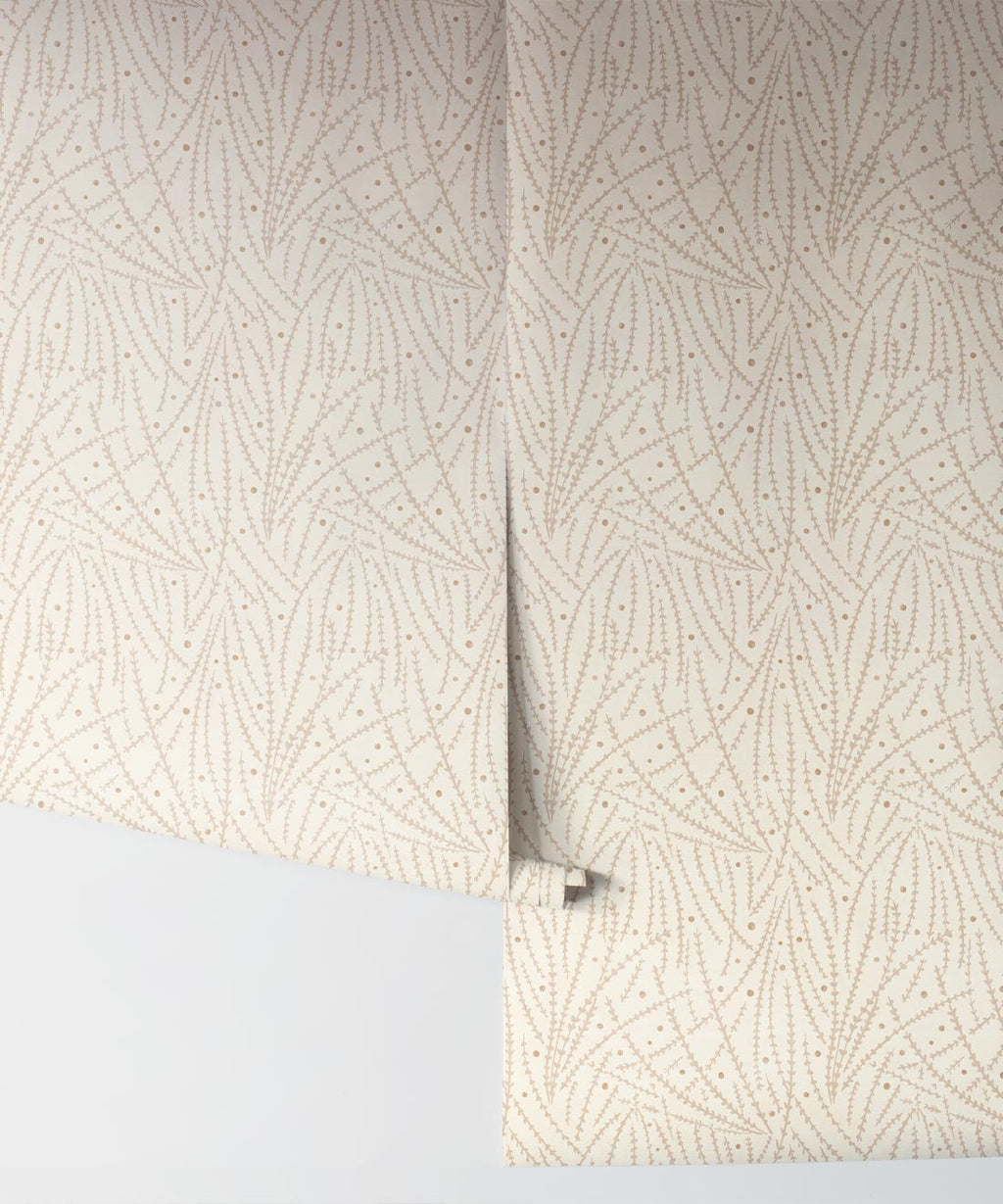 Brush Wallpaper, Cream