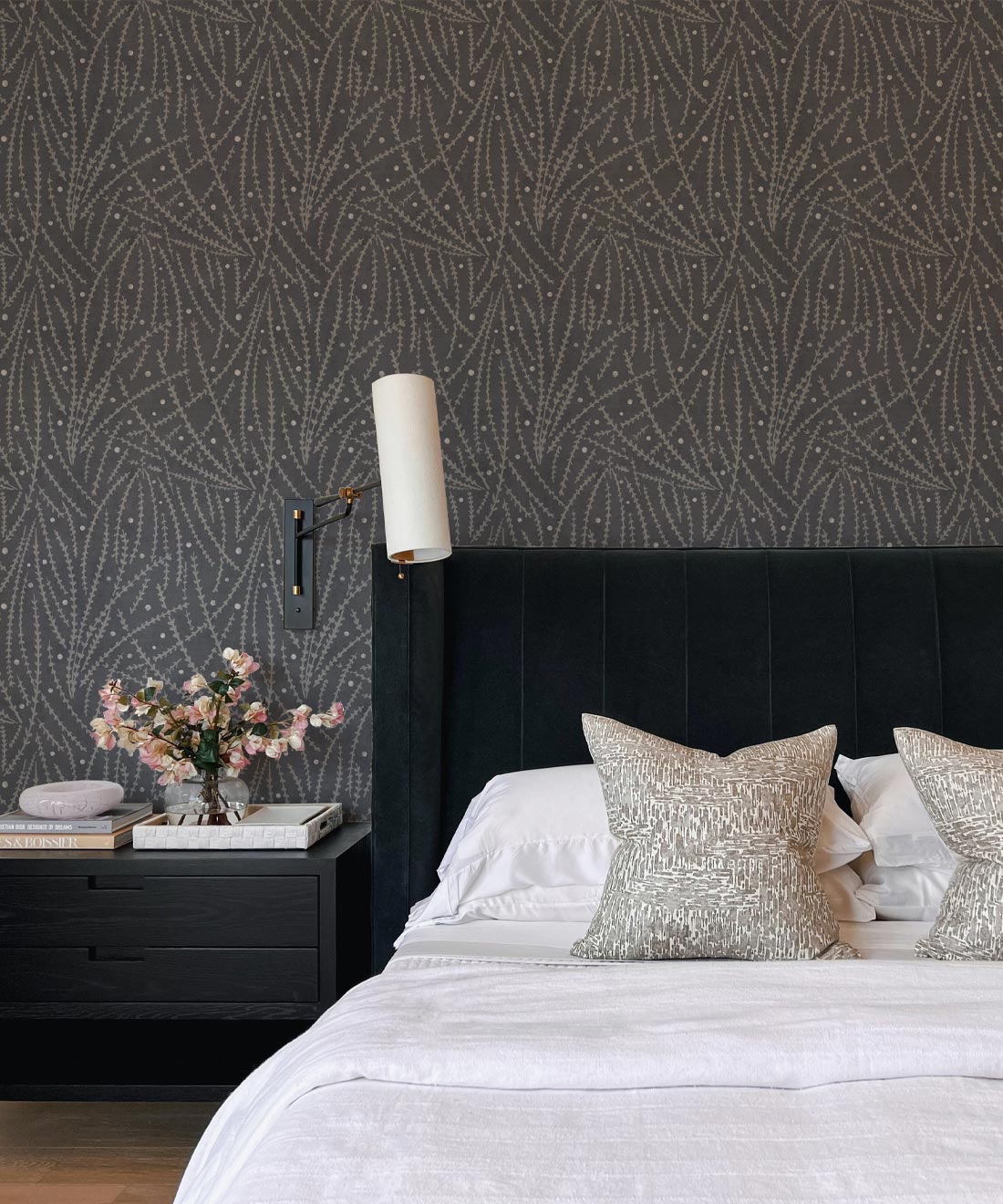 Brush Wallpaper, Grey