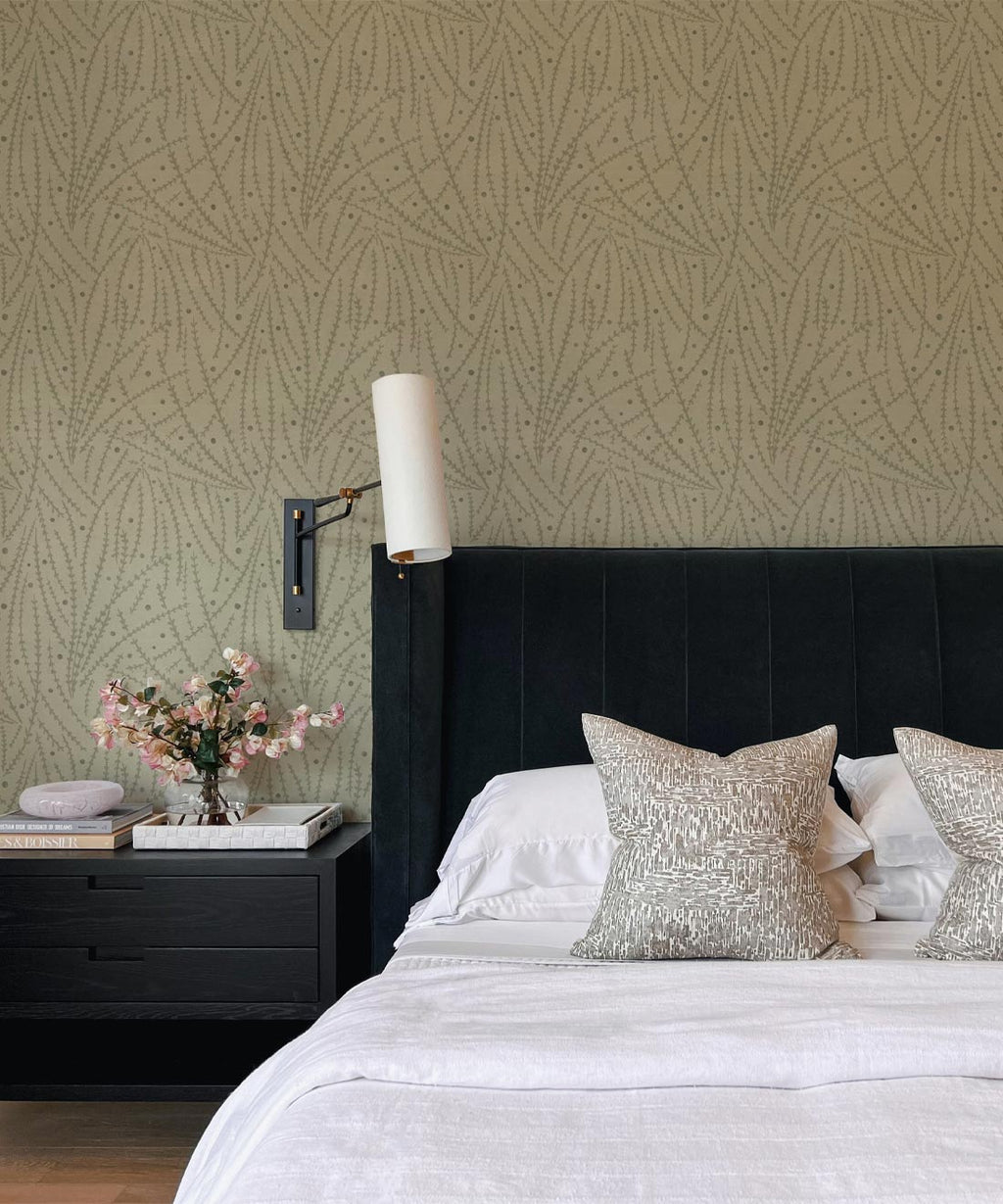 Brush Wallpaper, Sage