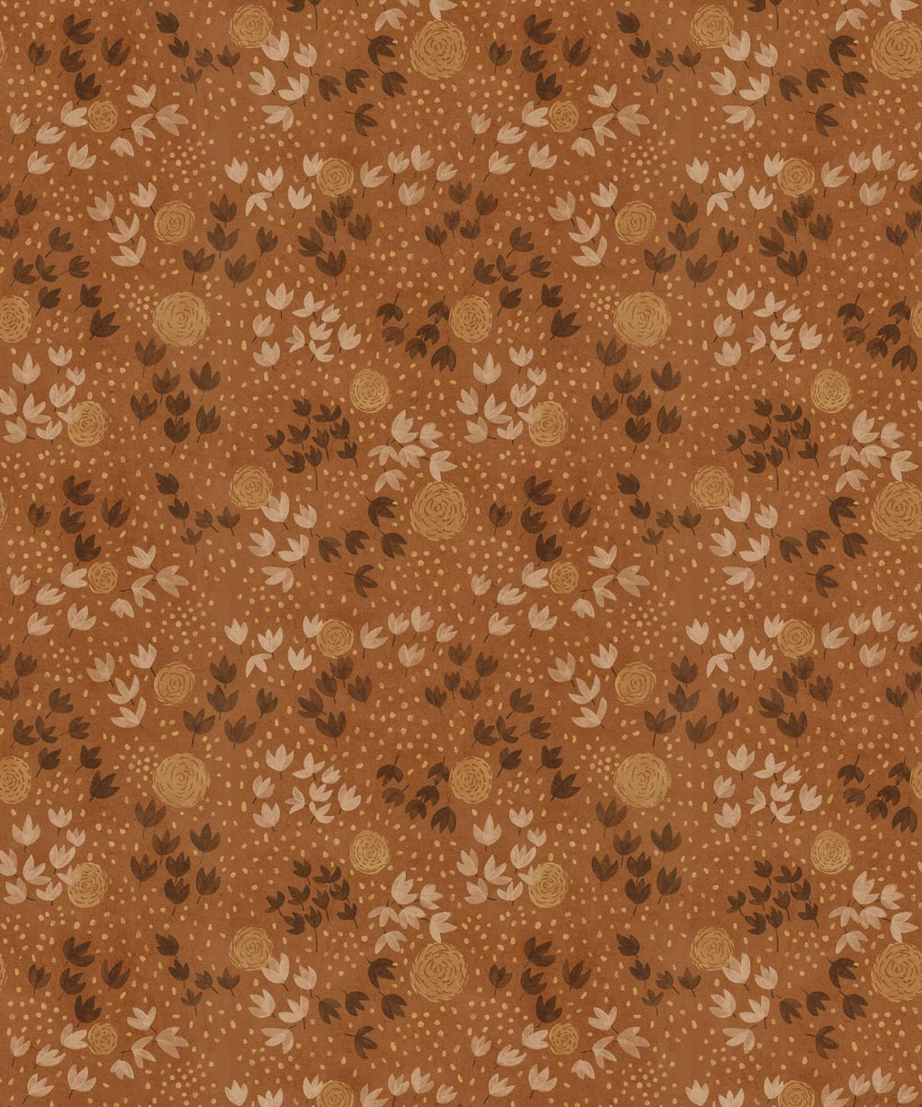 Dainty Wallpaper, Brown