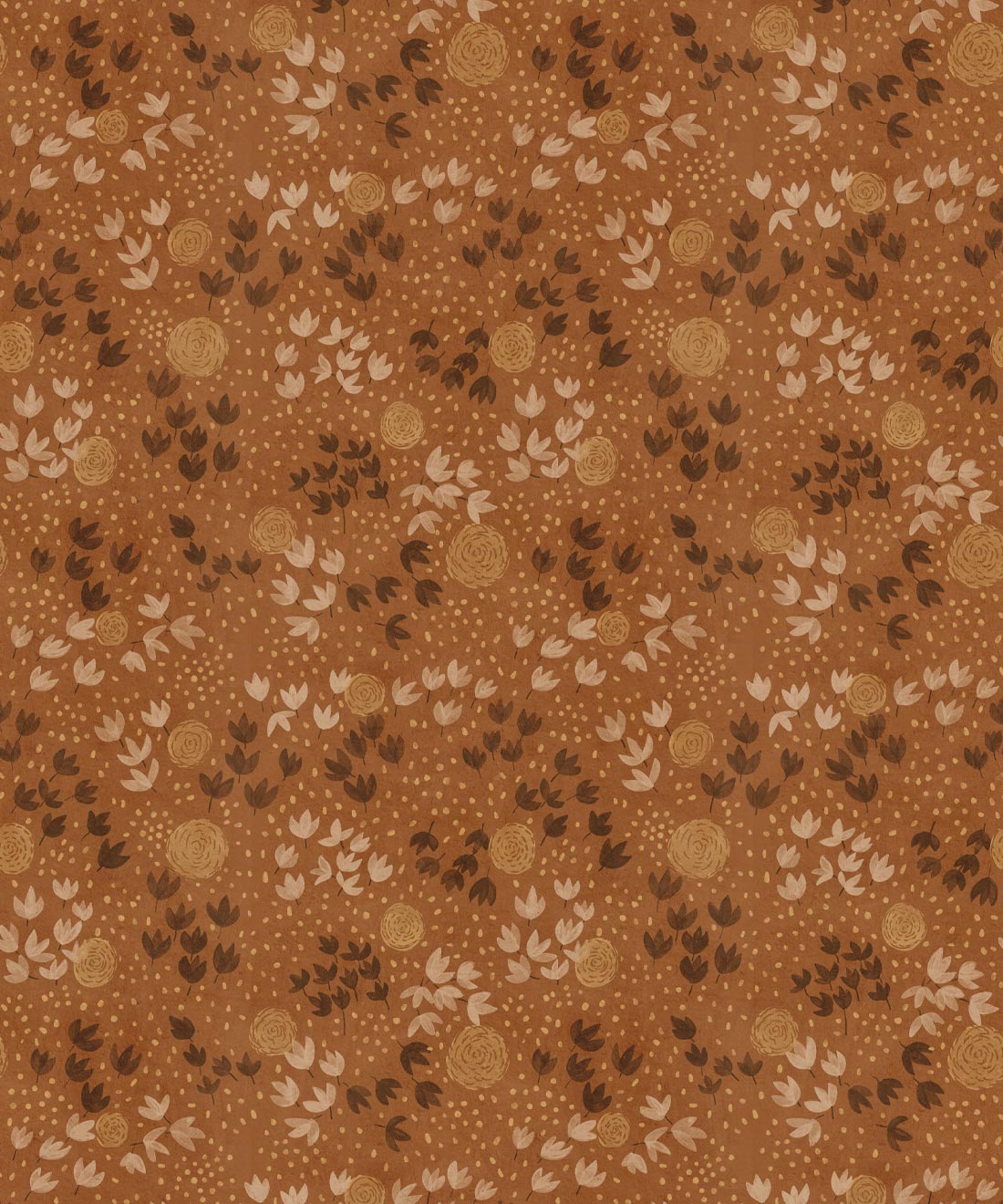 Dainty Wallpaper, Brown