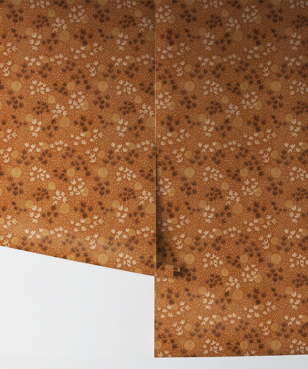 Dainty Wallpaper, Brown
