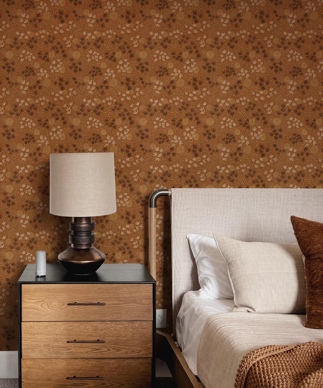 Dainty Wallpaper, Brown