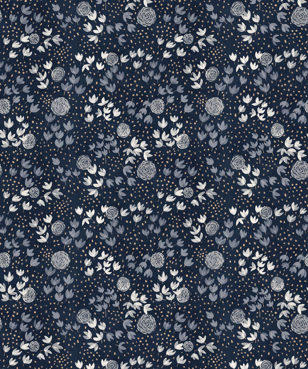 Dainty Wallpaper, Navy
