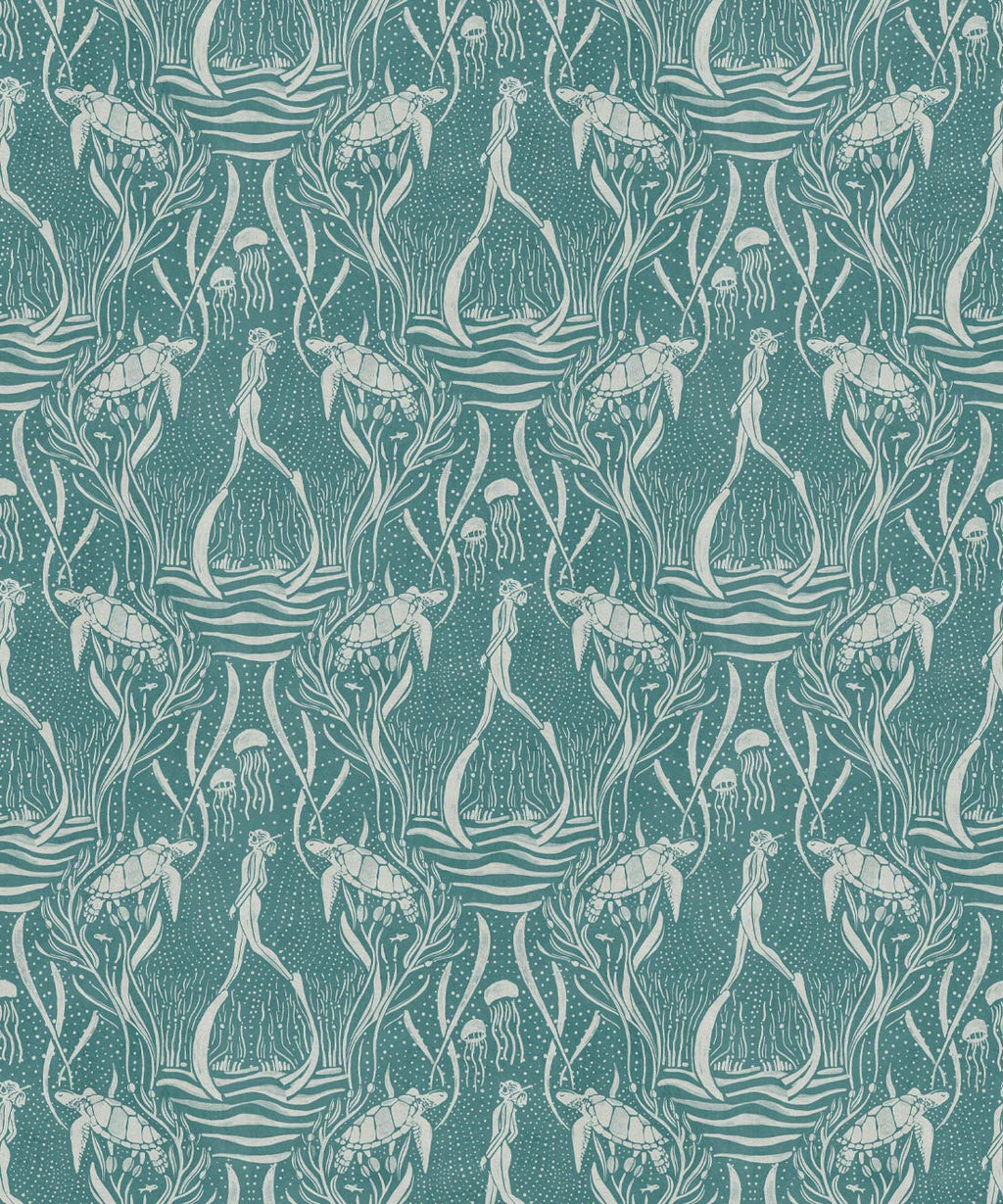 Deep Sea Wallpaper, Aqua