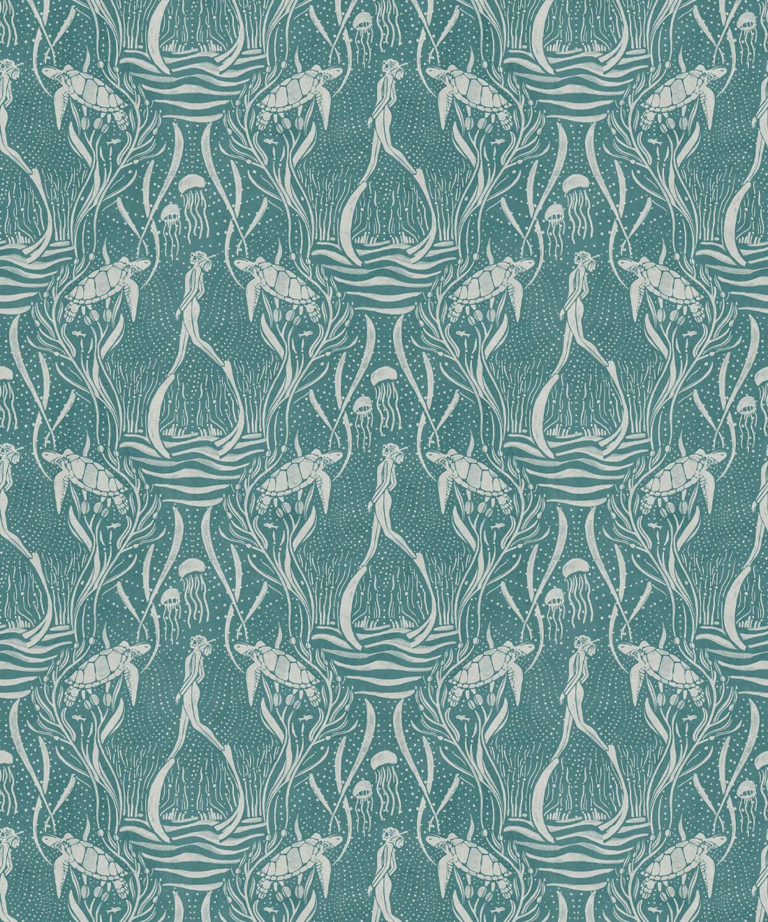 Deep Sea Wallpaper, Aqua