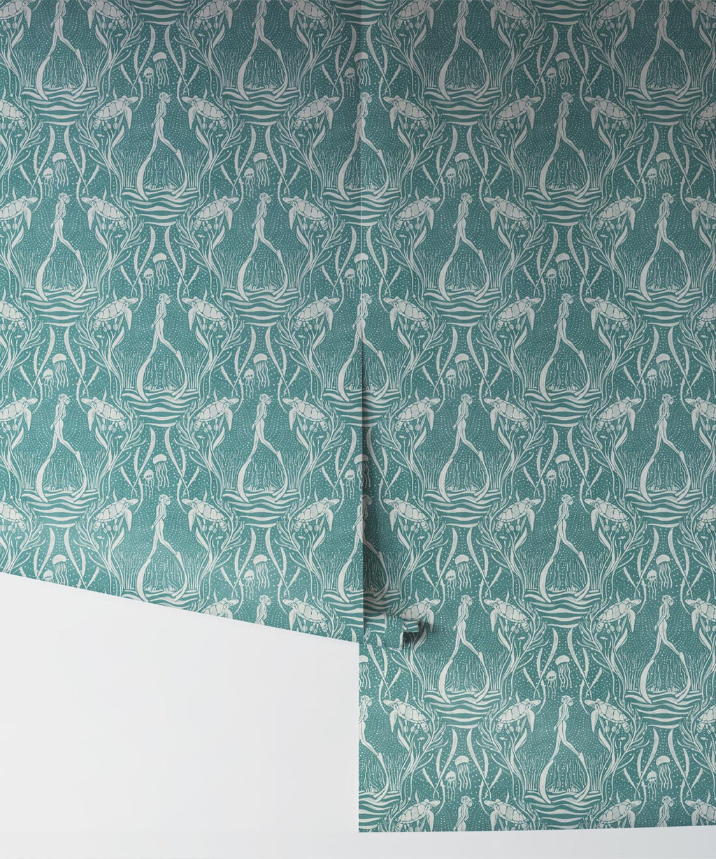 Deep Sea Wallpaper, Aqua