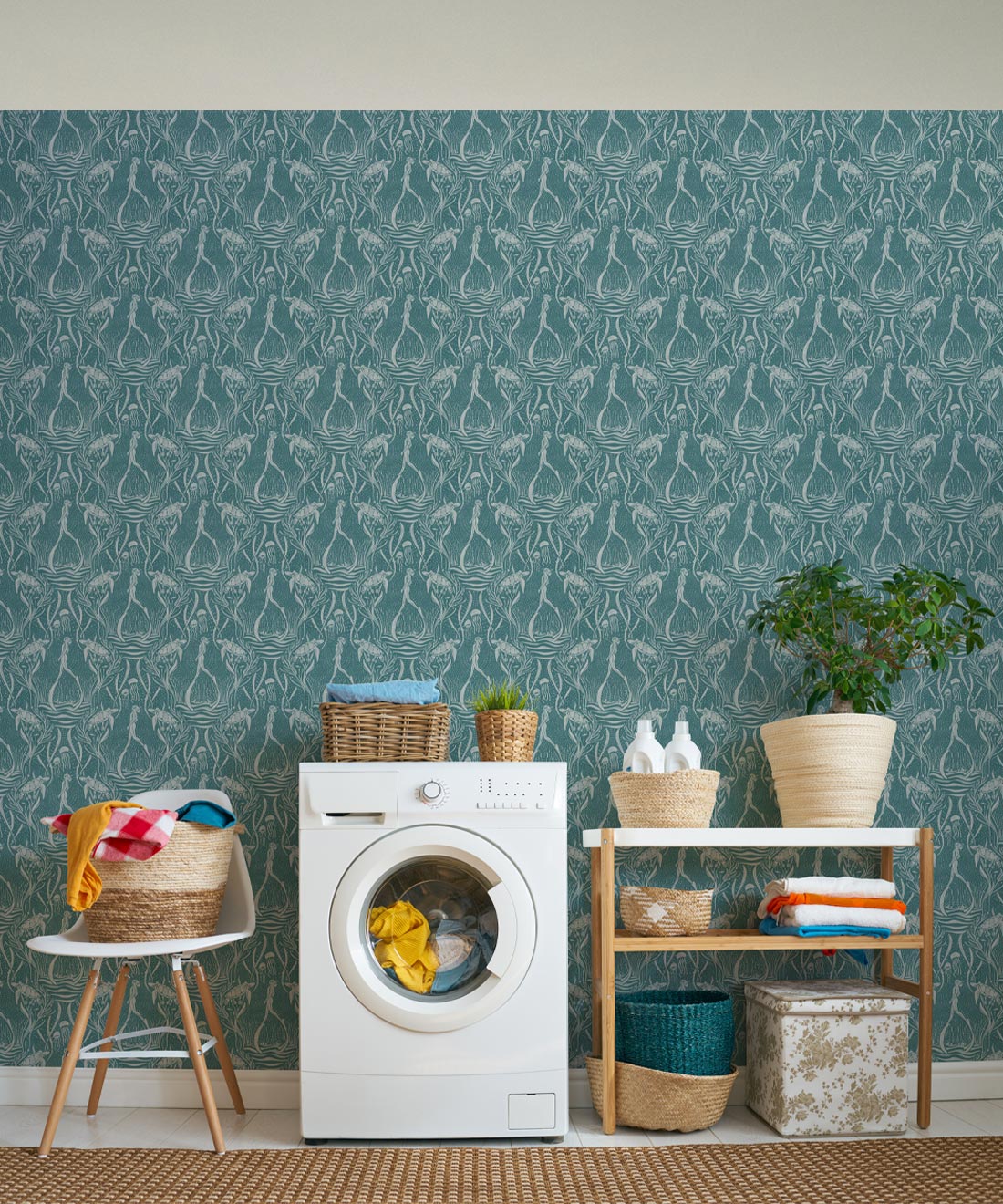 Deep Sea Wallpaper, Aqua