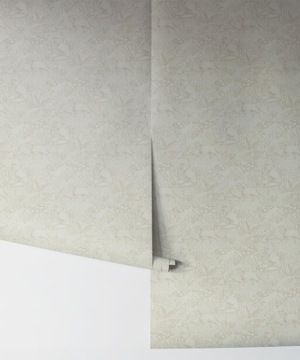 Fox Wallpaper, Pewter