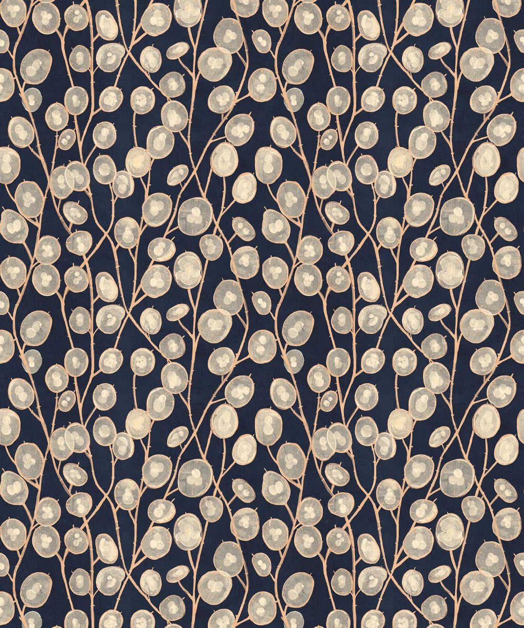 Lunaria Wallpaper, Blue