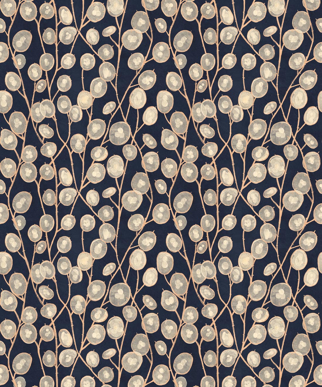 Lunaria Wallpaper, Blue