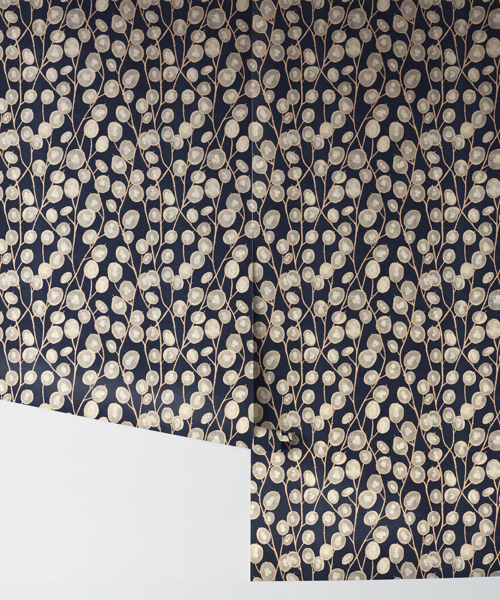 Lunaria Wallpaper, Blue