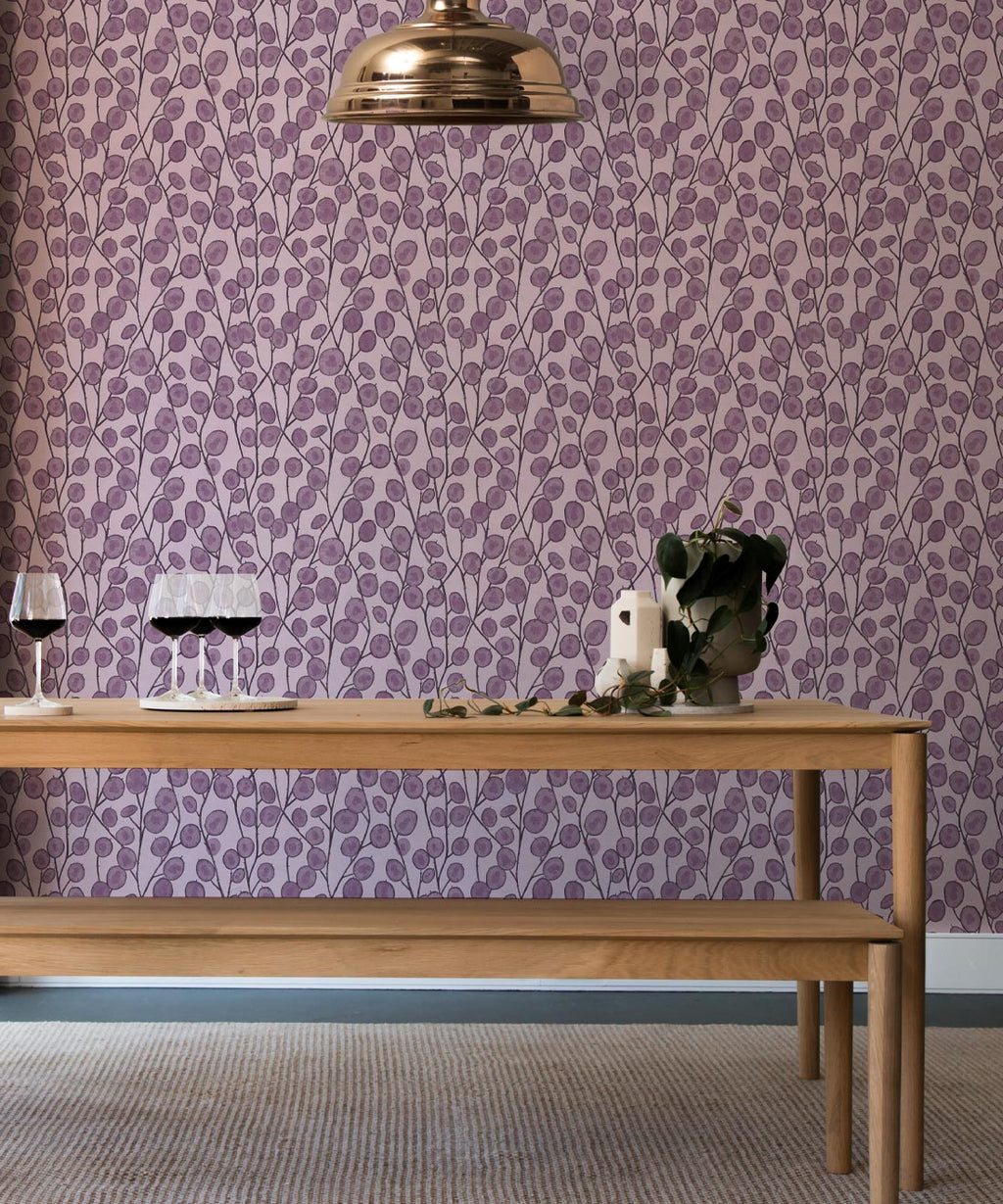 Lunaria Wallpaper, Violet