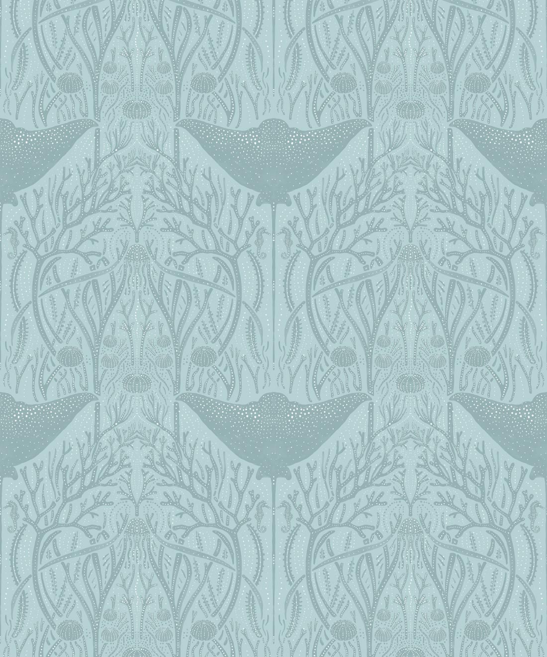 Manta Ray Wallpaper, Eggshell
